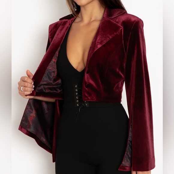 Blackmilk “SOME VELVET MORNING CROPPED JACKET - LIMITED” Size 8 US/12 AUST NWT - Picture 6 of 16